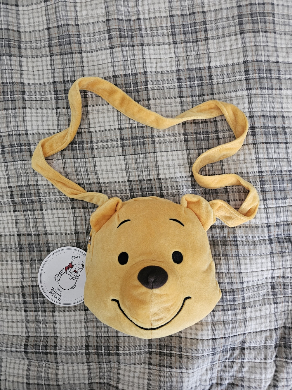 Disney Winnie the Pooh Yellow Plush Crossbody Bag